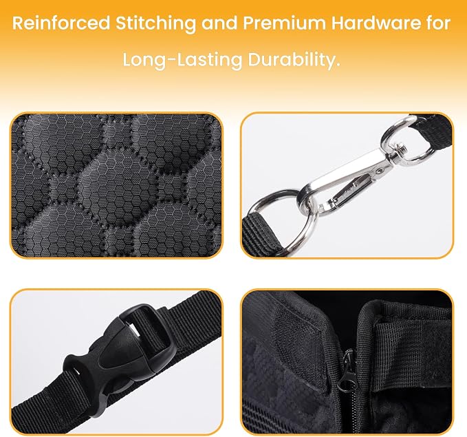 XL Checkered Large Dog Car Seat Cover with Dog Bed Mat for Back Seat Half - Single Seat Travel Hammock Extender, Waterproof Hard Bottom for Medium & Large Dogs, Car SUV Truck Vehicle - Image 9