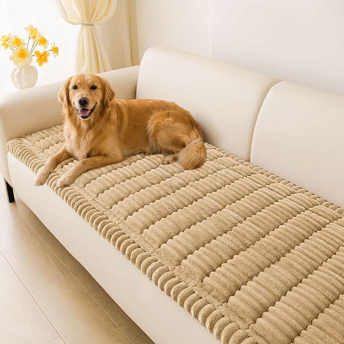 hyha Couch Cover for Dogs, Washable Non Slip Plush Flannel Sofa Protector | Thick Flannel, Anti-Slip Backing, Pet Hair & Scratch Protection, Fits Sofa & Loveseat (27.6" x 59") by hyha