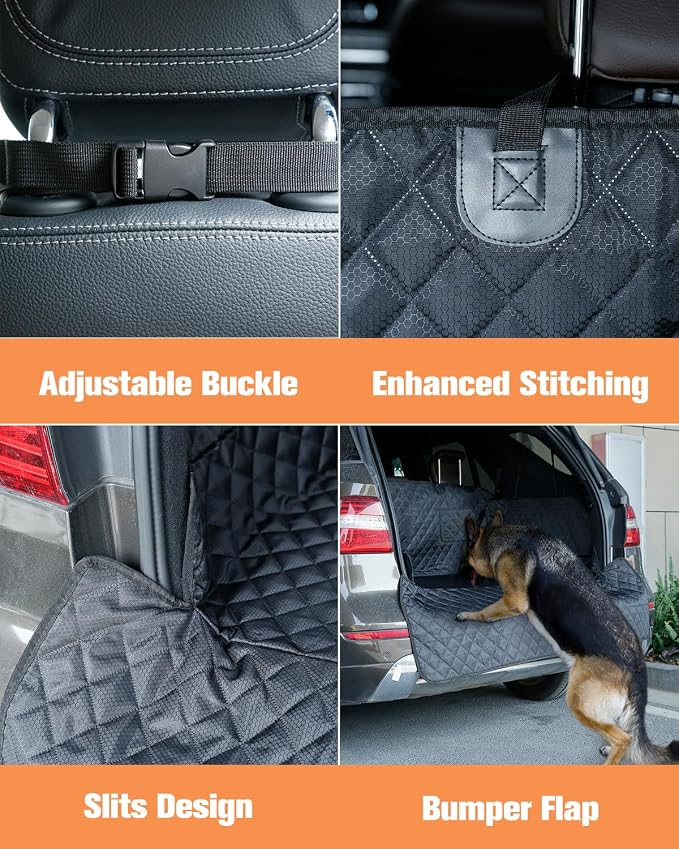 PETICON SUV Cargo Liner for Dogs, Trunk Cover with Bumper Flap Protector | Waterproof Pet Cargo Cover with Side Flaps, Dog Car Seat Cover with Non-Slip Mat, Prevents Scratches, Pet Hair, Mud, and Dirt - Image 3