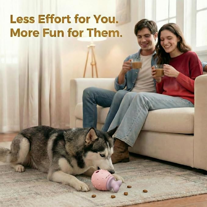 Dog Toys Silicone Dog Chew Toys Interactive Dog Puzzles Chicken Leg Shaped Treat Dispensing Dog Toys for Small and Medium Dogs - Image 4