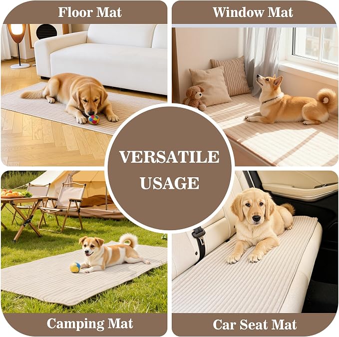 MYSKY HOME 100% Waterproof Couch Cover, Couch Covers for Dog Washable, Non Slip Couch Covers for 3 Cushion Sofa Pet Friendly, Sofa Covers Slipcover Furniture Protector Dog Bed Cover, Khaki, 35"x82.7" - Image 4