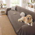 Chenille Couch Cover for Dogs Washable Boho Throw Blanket Washable | 71"×150",Coffee, Soft Chenille, Tassel Design, Pet Friendly, Furniture Protector, for Couch, Sofa, Bed, Living Room by YSTELLAA