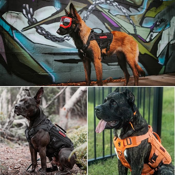 OneTigris Tactical Dog Harness for Small Dogs, No Pull Small Dog Vest Harness with Handles Breathable Military Dogs Molle Vests, Harness for Walking Hiking Training (Black, XS) - Image 5