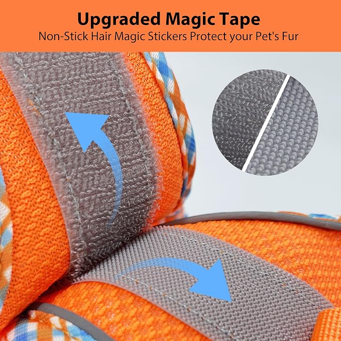 Teacup Puppy Harness with Leash, Escape-Proof Design, Orange S | No Pull Step-in Dog Vest Harness, Breathable Mesh, Reflective Design with Magic Tape, Outdoor Use for Poodles, Pomeranians - Image 9