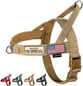 Annchwool No Pull Dog Harness with Soft Padded Handle,Reflective Strip Escape Proof and Quick Fit to Adjust Dog Harness,Easy for Training Walking for Small & Medium and Large Dogs(Brown,M) by Annchwool