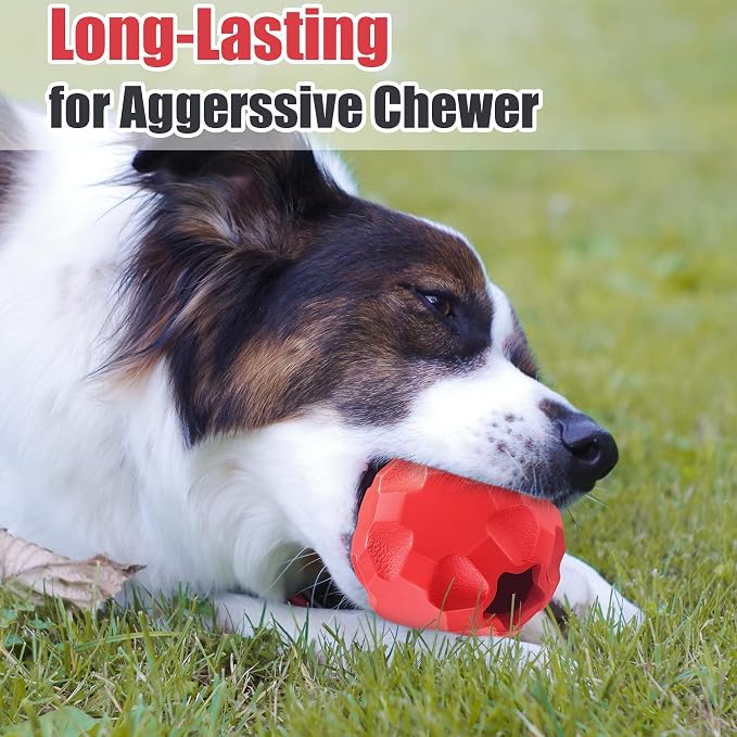 Rubber Treat Dispensing Dog Toys for Aggressive Chewers Large Breed | Dog Treat Ball for Dogs, Balls for Dogs, Interactive Dogs Toys for Boredom to Keep Them Busy, Treat Toy Ball - Image 7