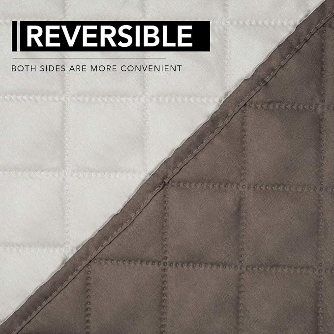 Easy-Going Reversible Couch Cover, Oversized Recliner, Taupe/Ivory | Machine Washable Slipcover For Dogs, Water Resistant Furniture Mat For Living Room, Non-Slip Sofa Cover, Pet Friendly - Image 5