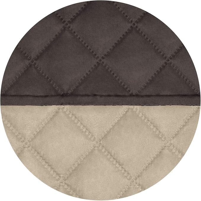 PureFit Reversible Quilted Couch Covers for Dogs Sofa Cover 4 Seater 88" | Chocolate/Beige, Water Resistant Couch Protector, Washable Pet Couch Cover with Non Slip and Elastic Straps For Kids - Image 5