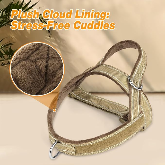 Forestpaw No Pull Dog Harness with Large Handle,Comfortable,M,Brown | Adjustable Fits Chest 23-28",28-50 lbs,Slip On,Quick Release Buckle,Easy Control,Soft Padded,for Medium Dogs Walking Training - Image 7