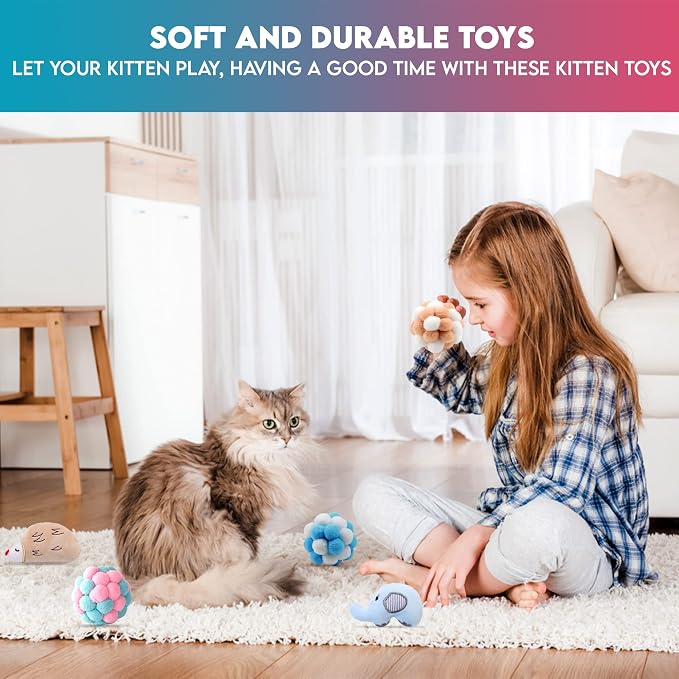 9 Pack Catnip Toys for Cats – Interactive Cat Toys for Indoor Cats & Kittens, Variety Bundle with Plush Animals & Catnip Balls, Fun Kitten Enrichment Toys Set - Image 9