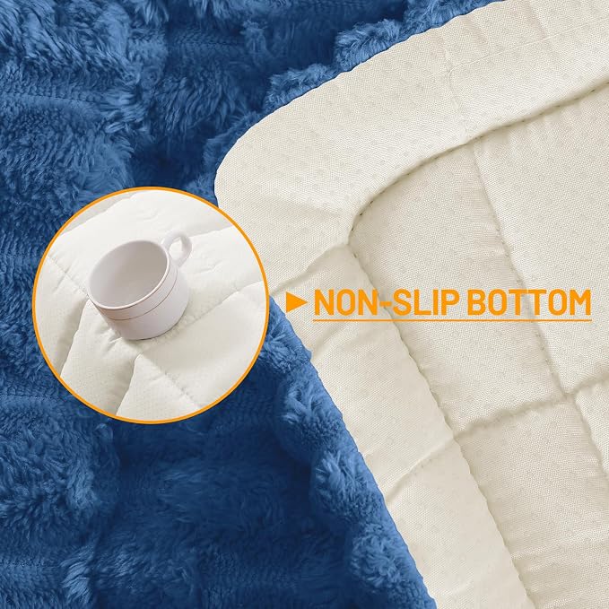 Smiry Non Slip Couch Covers for Dogs, Scratch Resistant Pet Sofa Protector | Machine Washable Soft Fuzzy Thick Furniture Cover for Sofa Loveseat Sectional Large Dogs, Navy, 27.6" x 82.7" - Image 11