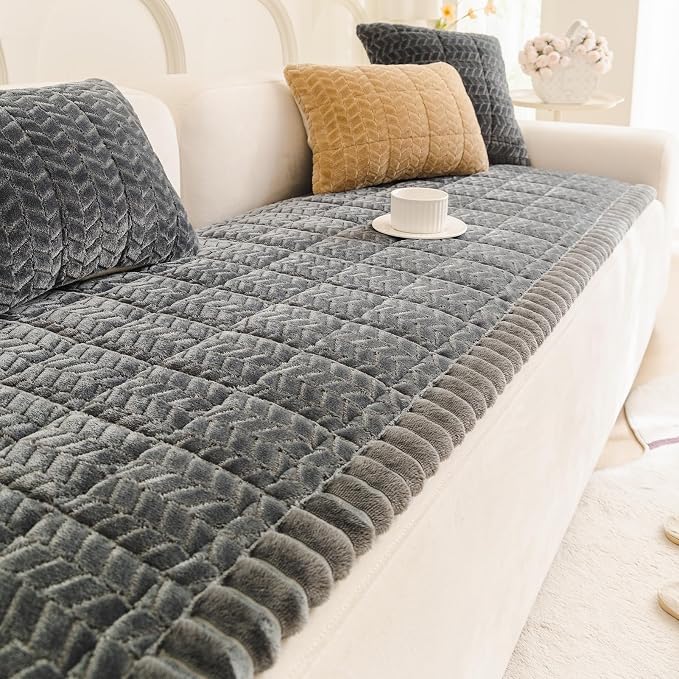 Pet Couch Cover Dogs Washable Sofa Protector Covers Non Slip Fuzzy Dog Mat | Soft Flannel, Anti-Slip Backing, Protect Furniture from Hair, Dirt, Messes, Fit Sofa and Loveseat by Mivnue