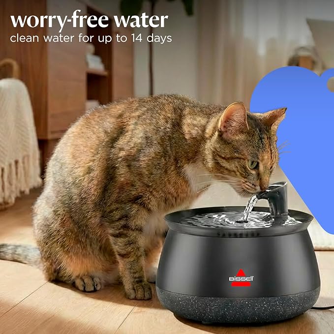 BISSELL HydrateWell Cat Water Fountain, 91oz, 4408 | Wireless pump; SlimeShield technology; 5-layer filtration; ultra-quiet operation; automatic dispensing - Image 4