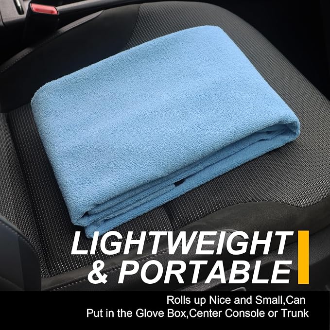Back Seat Cover for Car Trucks Van SUV,Waterproof Rear Bench Towel Seat Covers for Dogs and Kids,Automotive Backseat Protector (Sky Blue) - Image 8