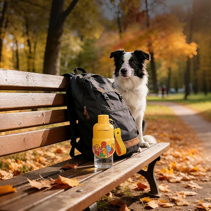 Dog Water Bottle,Leakproof Portable Water Bottle for Dogs, Dog Travel Water Bottles with Convenient Bottles Strap, Dog Travel Accessories for Walking, Hiking, Outdoor, Camping (17oz Yellow) - Image 7