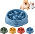Slow Feeder Bowl for Small & Medium Cats & Dogs - Durable Slow Feeding Bowl with Non-Slip Base - Anti-Choking Puzzle Food Bowl for Dogs That Helps Mental Stimulation & Reduces Fast Eating-Blue by SnifitPetProducts