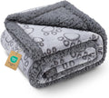 Luciphia Waterproof Dog Blanket Reversible Sherpa Fleece for Small Dogs Cat | Soft Print Pet Blanket Washable Pee Proof, Furniture Protector for Couch Sofa Bed Car, Cozy Throw (40" x 28", Grey) by luciphia