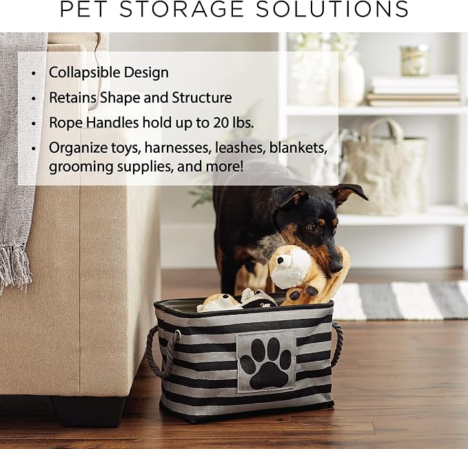 Bone Dry Pet Storage Paw and Bone, Trellis Collection, Medium Rectangle, 16x10x12, Rose - Image 7