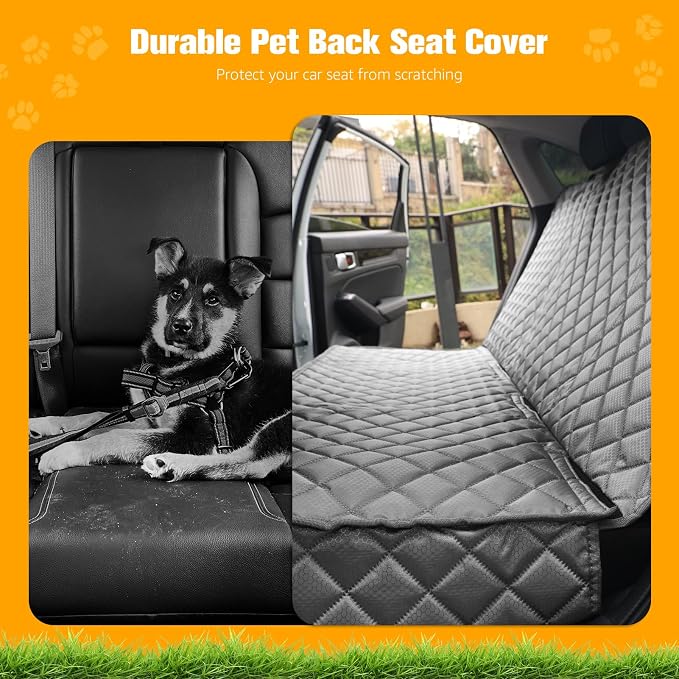 PETICON Waterproof Scratchproof Pet Bench Seat Covers for Cars, SUVs | Nonslip Durable Back Seat Cover for Dogs, 600D Oxford Fabric, Side Flaps, Full Bench, Easy Install, Machine Washable - Image 4
