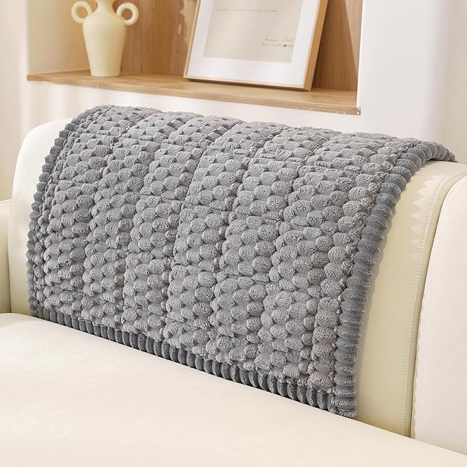 OstepDecor Couch Cover for Dogs, Washable Non Slip Sofa Cover for Pets | Soft Couch Covers for Sofa, Loveseat and Sectional, Furniture Protector Against Pet Hair & Dirt (35.4" x 35.4", Grey) by OstepDecor