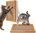 Cat Scratching Post - 2PCS Large, Wooden Sisal Cats Wall Scratcher, Floor or Wall Mounted Vertical Cat Scratch Pad for Indoor Cats Adults or Kittens, Cat Wall Furniture Protector by LSAIFATER