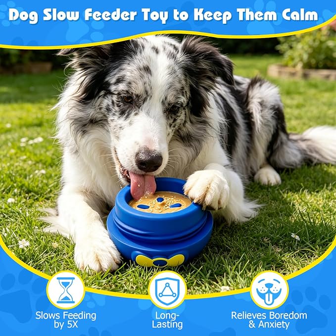 Yipetor Wobbly Dog Chew Toy, Frozen Treat Lick Ball for Medium Large Dogs | 4IN Enrichment Toy, IQ Puzzle, Keeps Them Busy, Chew Resistant, Heavy Duty, BPA-Free Rubber & Dishwasher Safe - Image 3