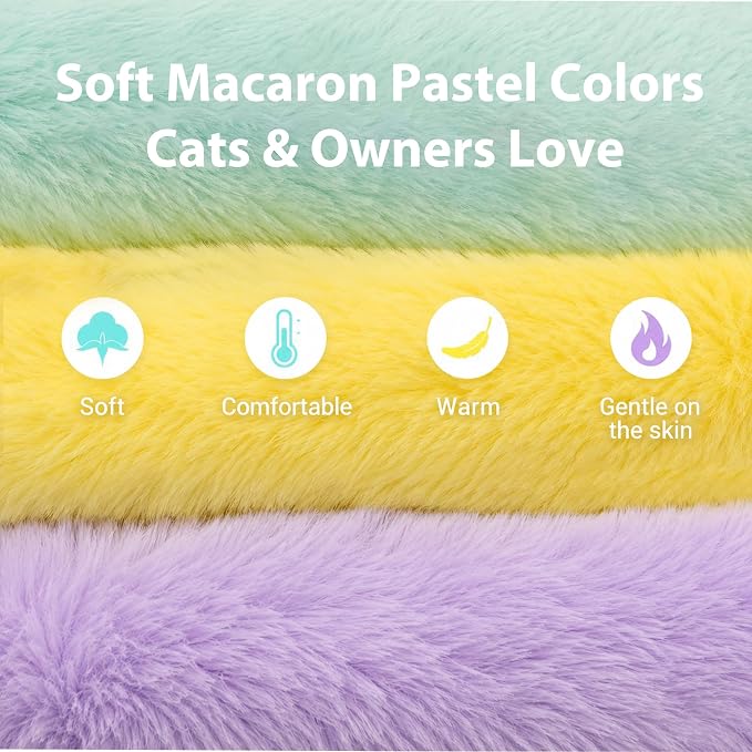 3 Pack Catnip Pillow Toys for Indoor Cats, Soft Plush Cat Toys with Pastel Macaron Colors, Interactive Catnip Toys for Biting, Cuddling and Play, Cute Kitty Toys - Image 6