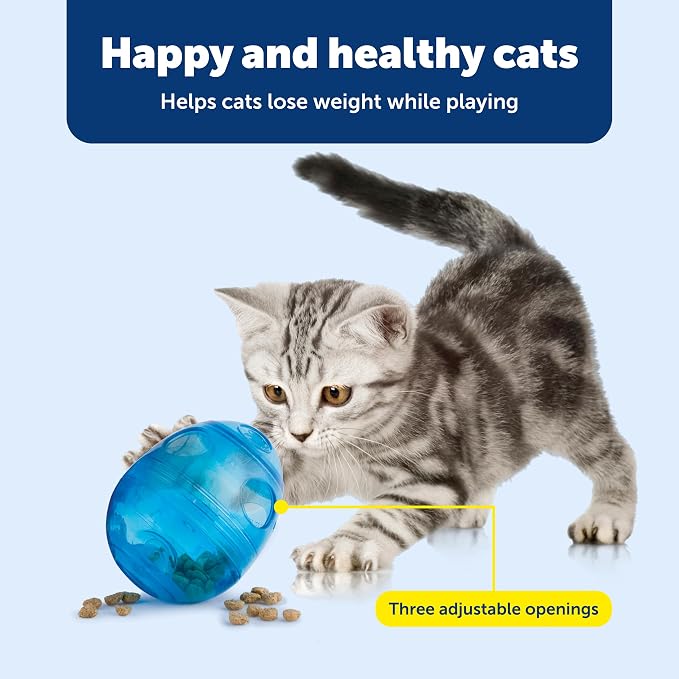 PetSafe Egg-Cersizer Interactive Cat Slow Feeder Toy | Kibble and Treat-Dispensing Cat Toy for Portion Control and Fast Eaters, Improves Digestion, Enrichment Exercise - Image 4