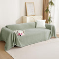 MYSKY HOME Couch Cover L Shape, Sectional Couch Covers, Couch Cover Blanket Furniture Protector for Pets, Sofa Covers Tassel Chenielle Sofa Slipcover Soft Throw Couch for Dogs,91"X150", Sage Green by MYSKYHOME