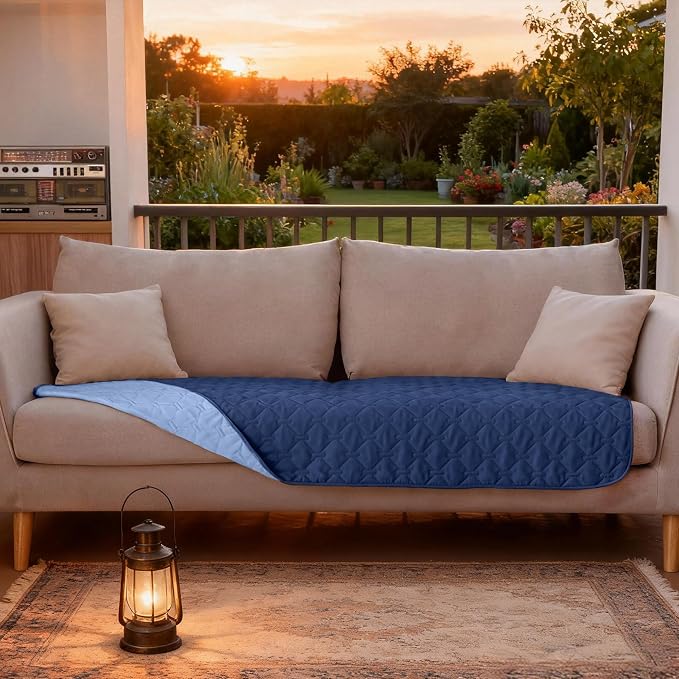 gogobunny Waterproof Blanket, Couch Covers for Dogs, Reversible Protector | 3X Stronger Leakproof, Scratch Proof Durable Furniture Protection, Stain Resistant, Washable, 30x70 Inch Dark/Light Navy - Image 3