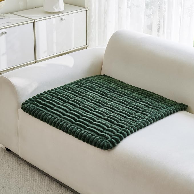 MYSKY HOME Chair Covers, Non-Slip Couch Couch, Moss Green, 27.6" x 27.6" | Recliner Chair Covers, Soft & Thick Chair Arm Covers Protectors, for Living Room, Pet Friendly, Couch Cushion Covers - Image 6