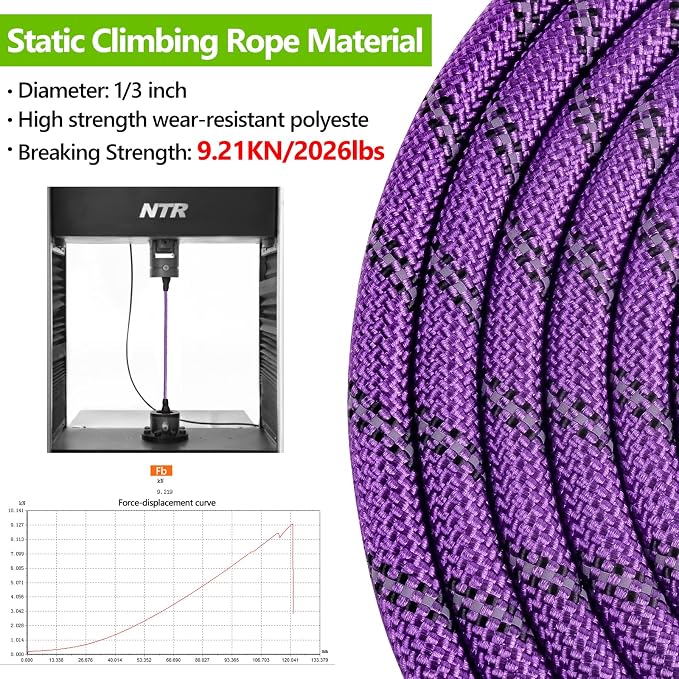 NTR Strong Dog Leash - 15FT Reflective Purple Rope with Swivel Lockable Hook and Padded Handle, Cat & Dog Leash for Small to Large Dogs, Training, Playing, Camping, or Backyard - Image 2