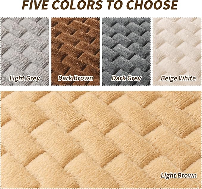 Couch Covers for Dogs Washable, Velvet Dog Couch Cover Protector, Fuzzy Plush Pet Sofa Cover for 3 Cushion Couch, Sofa Covers for Pets(1PC,Light Brown,27.6"x82.7",3 Seater Sofa Pad Cover) - Image 4