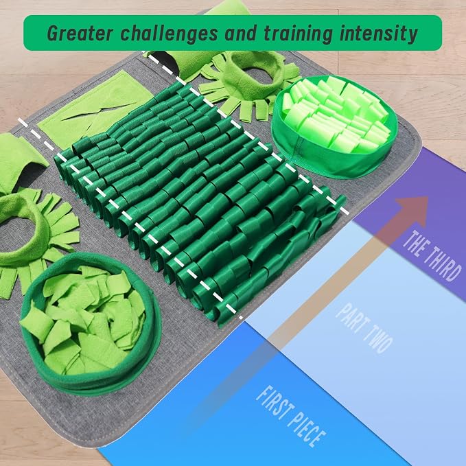 Snuffle Mat for Dogs, Pet Snuffle Mat for Small and Medium Dogs, Interactive Sniff Mat Feeding Mat for Puppies, Slow Feeder Dog Treat Mat for Training and Stress Relief - Image 5
