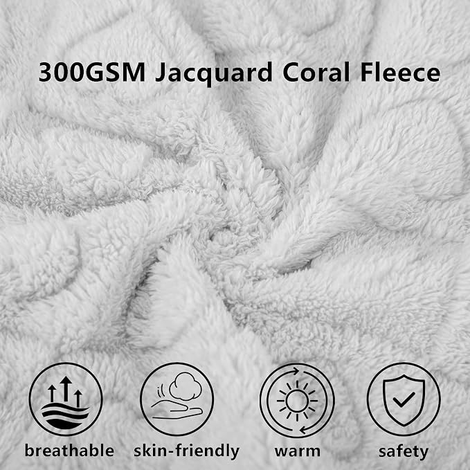 gogobunny Large Pet Blanket for Dogs Cats, Ultra Soft 300GSM Coral Fleece Washable Furniture Protector for Couch Bed Car Seat, Calming Crate Mat Blanket for Large Breeds, Light Grey, 40x50IN - Image 2