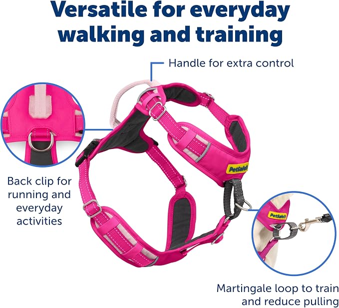 PetSafe Easy Walk Comfort No Pull Dog Harness, Pink, Extra Small | Stops Pulling on First Use with Front Martingale Loop, Full-Body Padding, 5-Point Adjustable Fit - Image 4