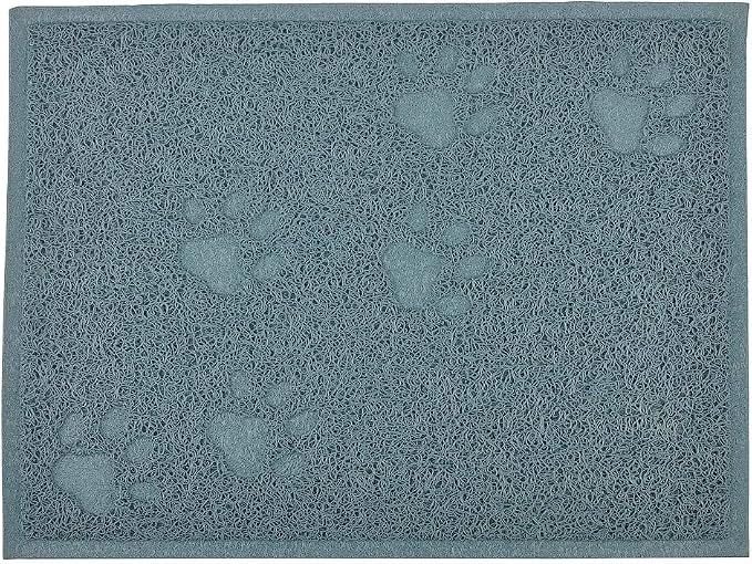 Cat Litter Box Debris Catcher Mat,Kitty Scatter Control Rug,16x12 Inches,5 Colors Available (Cadet Blue) by DMWirelessCarCharger