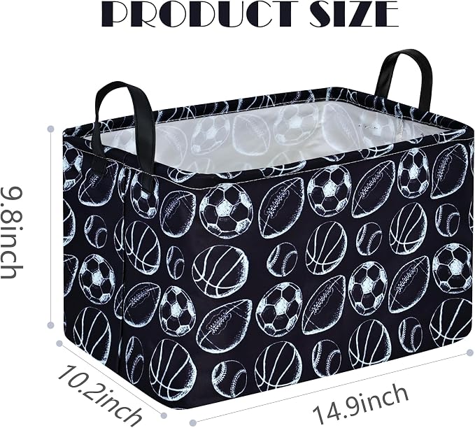 MAIZMZ Kids Hamper Storage Bins Organizer Toy Box Laundry Basket Large Canvas Collapsible Chest for Home/Dorm/Kitchen/Pet/Office/Closet/Shelf/Gift Baskets - Image 7