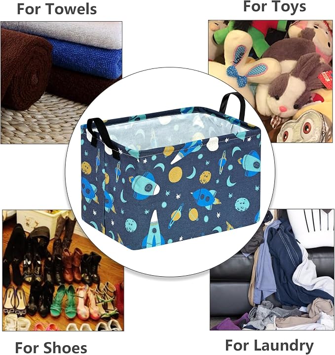 Baby Waterproof Storage Basket Toys Organizer Nursery Bins for Women Kids Hamper for Organizing Home/Dorm/Kitchen/Pet/Office/Closet/Shelf/Room Decor - Image 6