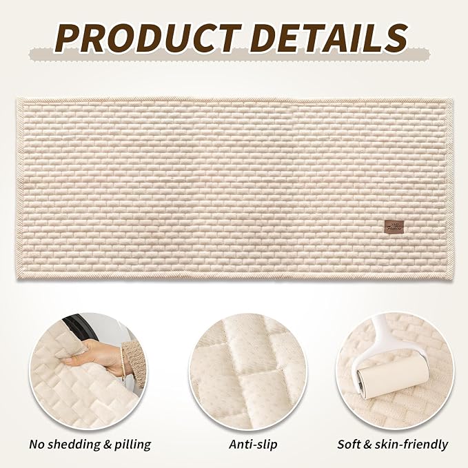 Couch Covers for Dogs Washable, Velvet Dog Couch Cover Protector, Fuzzy Plush Pet Sofa Cover for Loveseat, Sofa Covers for Pets(1,Beige White,27.6"x59.1", 2 Seater Sofa Pad Cover) - Image 3