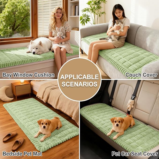 hyha Couch Cover for Dogs, Washable Non Slip Plush Flannel Sofa Protector | Thick Flannel, Anti-Slip Backing, Pet Hair & Scratch Protection, Fits Sofa & Loveseat (27.6" x 88") - Image 4