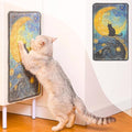 Sisal Cat Scratcher Post Mat (Use on Wall, Couch and Carpet), Durable and Shedding-Resistant Cat Scratching Surface - 21.7x13 inch with Hoop and Loop Adhesives, Twist Pins (Starry Night) by ABetterLifewithPets