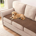 H.VERSAILTEX Plush Chenille Couch Cover for 3 Cushion Couch Anti Slip Washable Sofa Slipcovers Soft and Durable Furniture Protector for Dogs Cats Kids (27.5" x 82", Caramel) by HVERSAILTEX