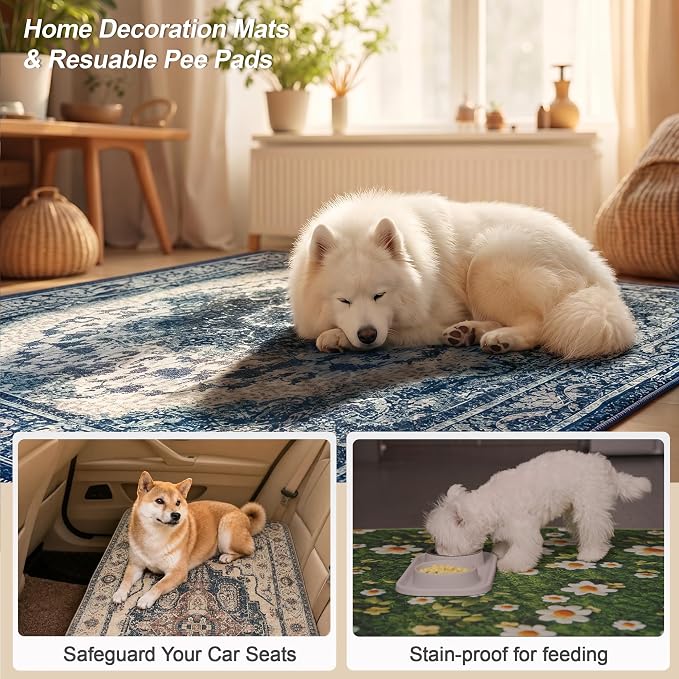 Washable Pee Pads for Dogs, Reusable Puppy Potty Training Pads, Ultra-Absorbent Thick Waterproof Leak-Proof Non-Slip Pads & Mat for Crate, Playpen, Floor, Whelping & Housebreaking , 2 Pack 36"x36" - Image 2