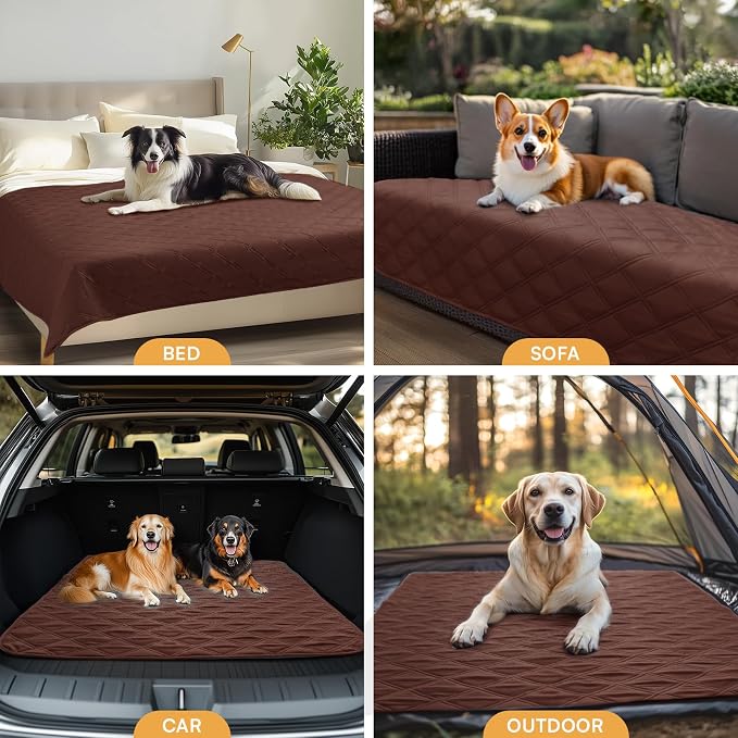 Luciphia Waterproof Couch Cover for Dogs, Non-Slip Pet Sofa Protector | Non-slip waterproof couch cover scratch-resistant machine washable protects sofa bed, Coffee Brown, 40" x 50" - Image 7