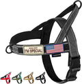 Annchwool No Pull Dog Harness with Soft Padded Handle-Reflective Strip Escape Proof and Quick Fit to Adjust Dog Harness-Easy for Training Walking for Small & Medium and Large Dogs(Black,XS,1 In Width) by Annchwool