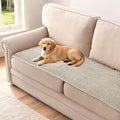 H.VERSAILTEX Plush Chenille Couch Cover for 3 Cushion Couch Anti Slip Washable Sofa Slipcovers Soft and Durable Furniture Protector for Dogs Cats Kids (27.5" x 59", Oatmeal) by HVERSAILTEX