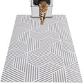 Cat Litter Mat, 40"x25" Jumbo Foam Litter Box Mat | Extra Large Coverage, Soft on Paws, Trimmable Design, BPA-Free Foam, Leak-Proof, Machine Washable, Beige Geo by Petinstinct