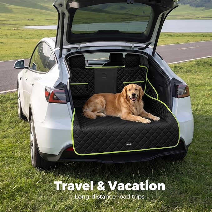 Dog Car Seat Cover for Tesla Model 3 Model Y, Scratch-Resistant Leather with 360° Full Coverage, Non-Slip Car Dog Hammock with Window Flap Insert Fixing, Waterproof Car Seat Protector for Back Seat - Image 9