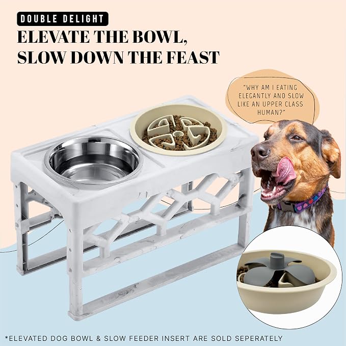AVERYDAY Slow Feeder Dog Bowls for Large Breeds Fits Raised Feeding Station, Puzzle Dog Food Bowls to Slow Down Eating, Dogs Feeding Bowl with Non-Slip, Slows Feeder Pet Bowl for Wet and Dry Food - Image 7